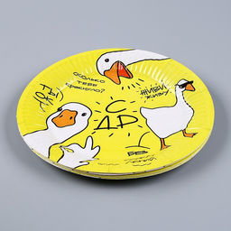 Набор бумажной посуды «Гуси»: 6 тарелок, 1 гирлянда, 6 стаканов, 6 колпаков