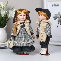 Сувенир коллекционный Мальчик и Девочка 2 штуки набор 31 см / 1213 /уп 24/ - Галеонтрейд фото 9