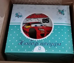 Набор детский 3пр Болид (тарелка 17,5см, салатник 15см, кружка 230мл) под/уп C623# (350703) /DANIKS/  фото 5