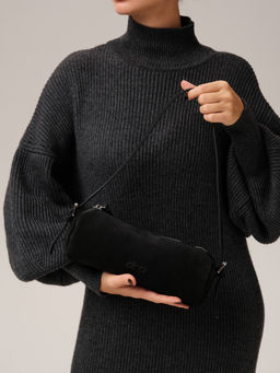 Замшевая сумка Tube DBR 31343 черный велюр фото 3