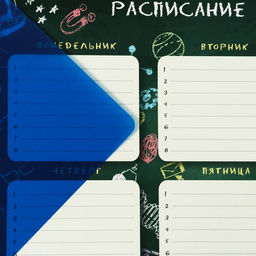 Накладка на стол пластиковая А4, 339 х 244 мм, 500 мкм, прозрачная, тёмно-синяя (подходит для ОФИСА) - Calligrata фото 2