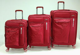 Комплект из 3-х чемоданов, текстиль, MIRONPAN 50132 Бордовый