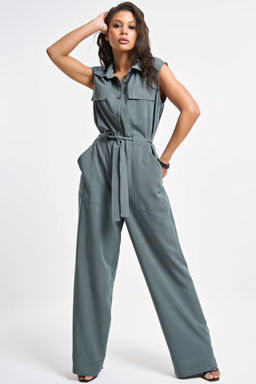 Комбинезон в стиле сафари полынь