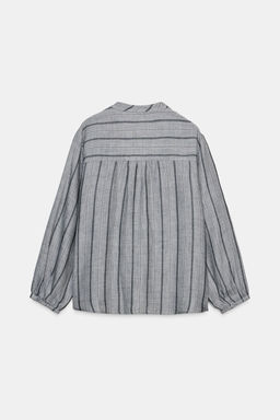 WOVEN STRIPED BLOUSE - Zara фото 6