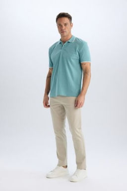 Chino Kanvas Pantolon Slim Fit Dar Kesim Cepli Duz Paca