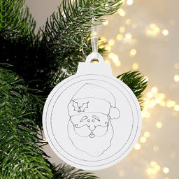 Цена за 2 шт. Ёлочное украшение под раскраску «Лицо» 4 шт., кисть