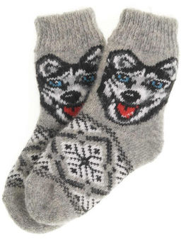 Носки детские "Хаски с орнаментом" 6549-2