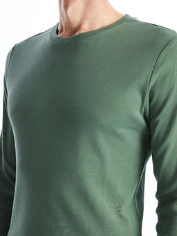 Bisiklet Yaka Uzun Kollu Penye Erkek Ti??rt