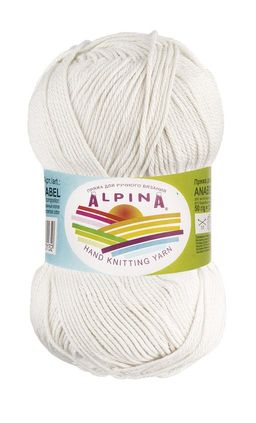 Пряжа ALPINA ANABEL 100% мерсеризованный хлопок 10 шт. х 50 г 120 м  6 м