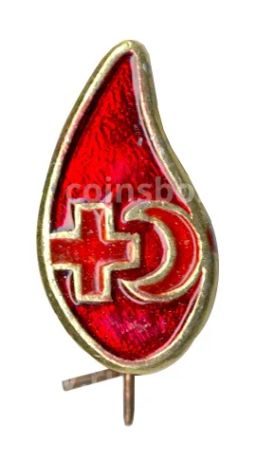 Значок донора крови (широкий полумесяц)