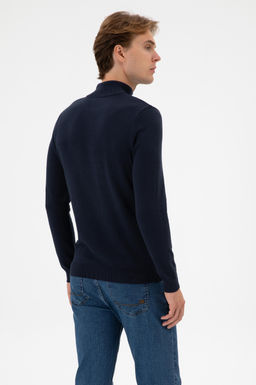 Erkek Slim Fit Bo_azl_ Lacivert Melanj Basic Kazak - U.s. polo assn фото 5