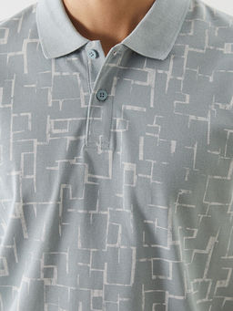 Polo Yaka Desenli Erkek Ti??rt