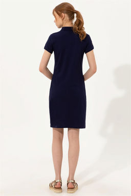 Женское темно-синее трикотажное платье - U.s. polo assn фото 4