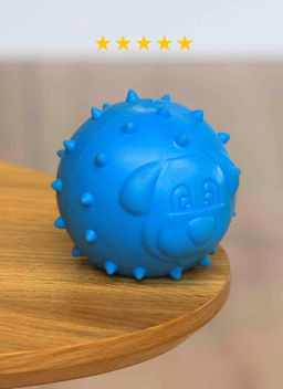 Игрушка для собак, мяч для лакомств мордочка, резина, 6 см., цвет в ассортименте PS107