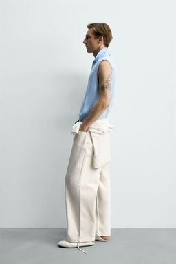 CAMISA PUNTO RELAXED FIT / Beige claro - Zara фото 14