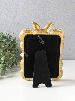 Фоторамка полистоун 10х15 см "Большая бабочка" белая с золотом 15,5х3,5х22 см