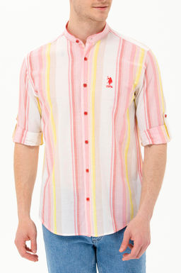 U. S. Polo Assn / Мужская красная рубашка с длинным рукавом - U.s. polo assn фото 20