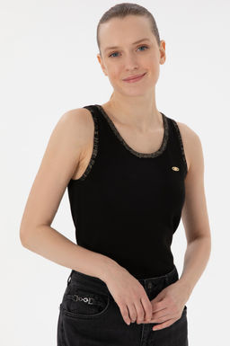 Kad_n Siyah Bisiklet Yaka Kazak Sepette S_rpriz _ndirim - U.s. polo assn фото 3