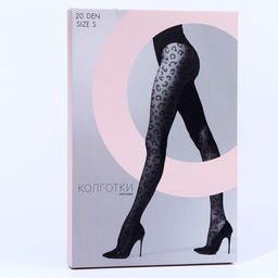 Цена за 2 шт. Колготки женские «Лео», размер S, чёрные
