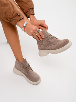 Ботинки 308.927be. капучино замша/Байка