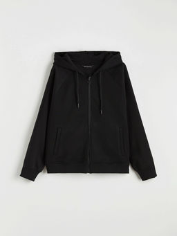 Oversize Kad?n Kal?n Fermuarl? Sweatshirt