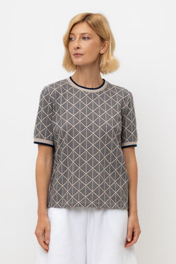 ЕВТ 3220/бежевый,ромбы-елочка фуфайка жен