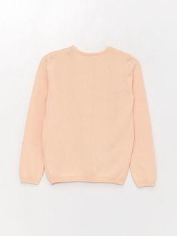 Bisiklet Yaka Desenli Uzun Kollu K?z ?ocuk Triko Kazak - Waikiki фото 2