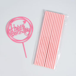 Набор посуды С днём рождения, единорожка, цвет розовый - Страна карнавалия фото 4