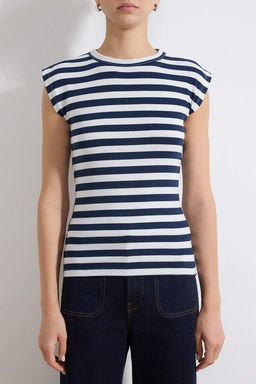 Cok Renkli Viskoz/Yumusak Kumas Fitted/Vucuda Oturan Ay Kol Esnek Orme Bluz TWOSS23BZ00992