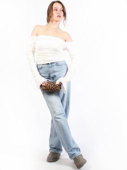 LACCOMA косметичка Гретта-леопард рыжый эко кожа хлопок  фото 2