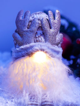 Фигура текстиль «Гном лосяш» 33 см, 1 LED, от батареек AG13×3, свечение тёплое белое