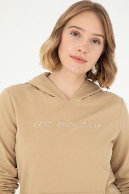 Женская толстовка песочного цвета - U.s. polo assn фото 2