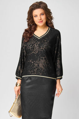 Джемпер FITA 20722 черно-золотистый