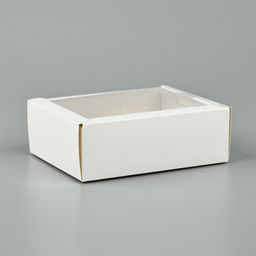 Цена за 5 шт. Коробка складная с пластиковой крышкой «Белая», 11.5 х 9 х 4 см