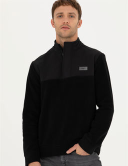 Siyah Regular Fit Sweatshirt - Pierre cardin фото 3