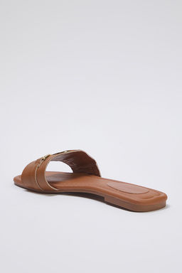 Trendyol Shoes Bej Metal Aksesuar Detayl? Kad?n Terlik TAKSS25TE00015 - Trendyolmilla фото 11