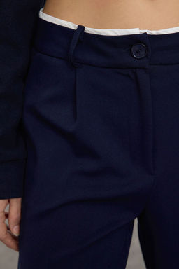 TRENDYOLMILLA Siyah Kemer Detayl? Wide Leg/Genis Paca Dokuma Pantolon TWOAW24PL00341 фото 4