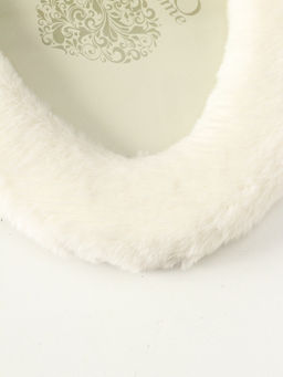 Фоторамка МДФ, иск. мех 14,5х18 см "Белый котик" 21х2х25 см