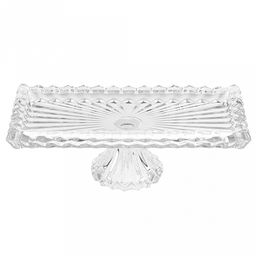 Блюдо стеклянное "Руан" 27,7х14,3х9,3см, на ножке, под хрусталь, в коробке (Китай)