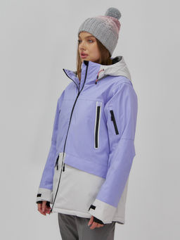 Горнолыжная куртка женская зимняя фиолетового цвета 7077F - Chunmai фото 2