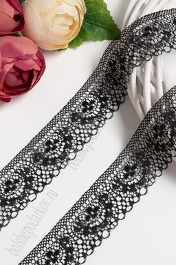 Кружево 3,7 см*300 ярд (SF-3277) черный