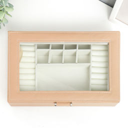 Шкатулка кожзам для украшений Хэмптонс бежевая 5,5х27х18 см - Simaland фото 3