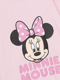 Bisiklet Yaka Minnie Mouse Bask?l? Uzun Kollu K?z ?ocuk Pijama Tak?m? - Waikiki фото 3