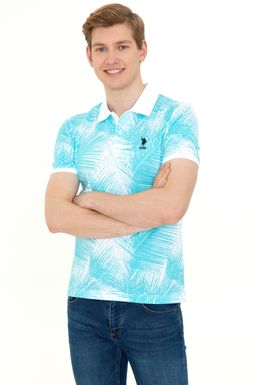 U. S. Polo Assn Мужская бирюзовая футболка с воротником-поло