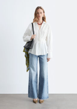 Camisa de algod?n con cintura ajustada - H&m фото 5