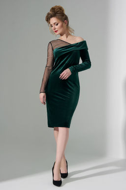 Платье Euro Moda 486 зеленый