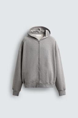 ZIP-UP HOODIE WITH LABEL - Zara фото 7