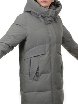 6813 OLIVE Пальто зимнее женское (200 гр. холлофайбер)