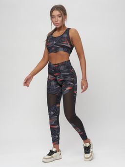 Костюм для фитнеса женский темно-серого цвета 2922TC - FUYOUKAI фото 3