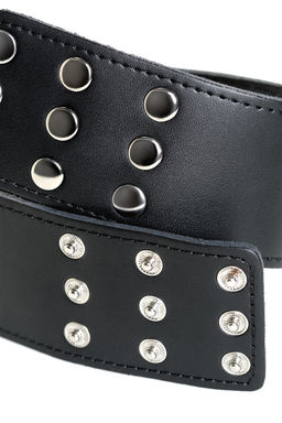 Ошейник TOYFA Theatre кожаный с шипами, черный  фото 6